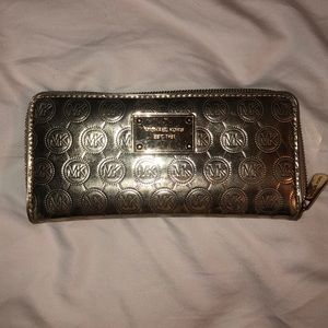 Metallic gold MK wallet